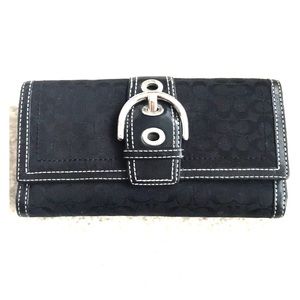 Coach Black Wallet and Check Book Holder